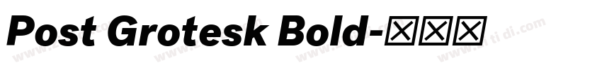 Post Grotesk Bold字体转换